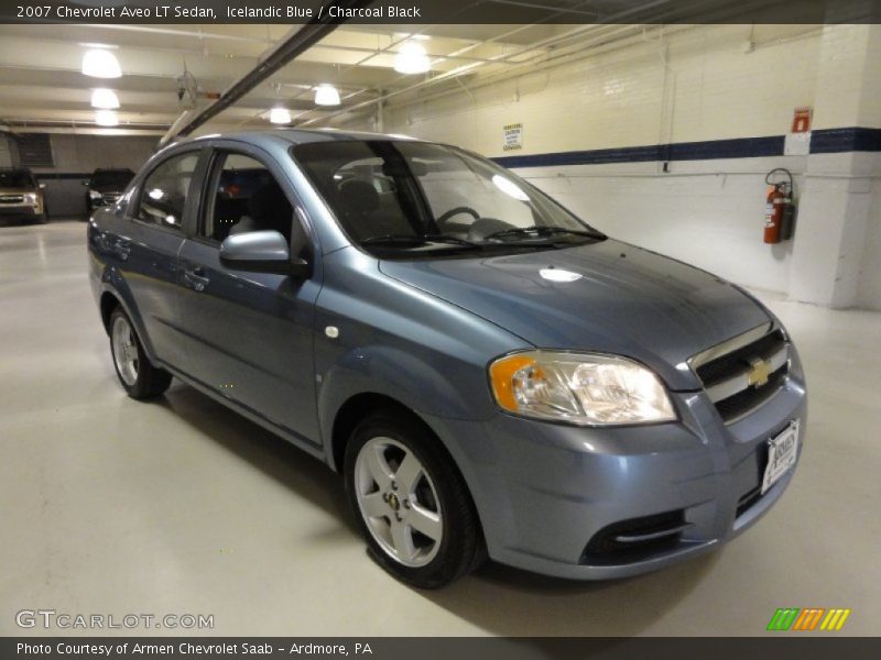 Icelandic Blue / Charcoal Black 2007 Chevrolet Aveo LT Sedan