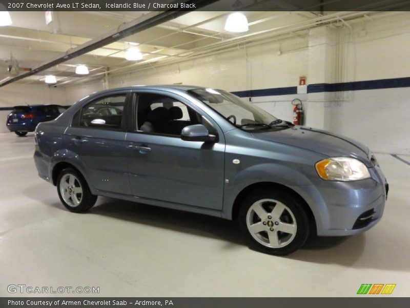 Icelandic Blue / Charcoal Black 2007 Chevrolet Aveo LT Sedan