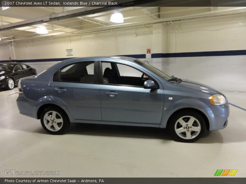 Icelandic Blue / Charcoal Black 2007 Chevrolet Aveo LT Sedan