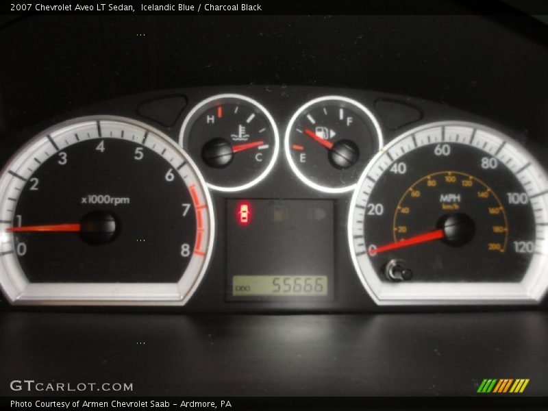 Icelandic Blue / Charcoal Black 2007 Chevrolet Aveo LT Sedan