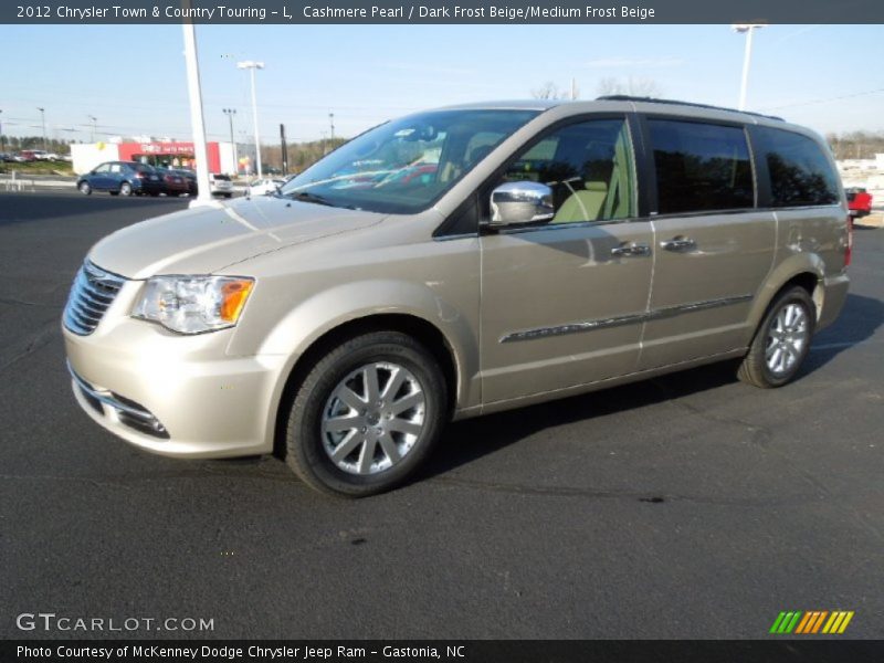 Cashmere Pearl / Dark Frost Beige/Medium Frost Beige 2012 Chrysler Town & Country Touring - L