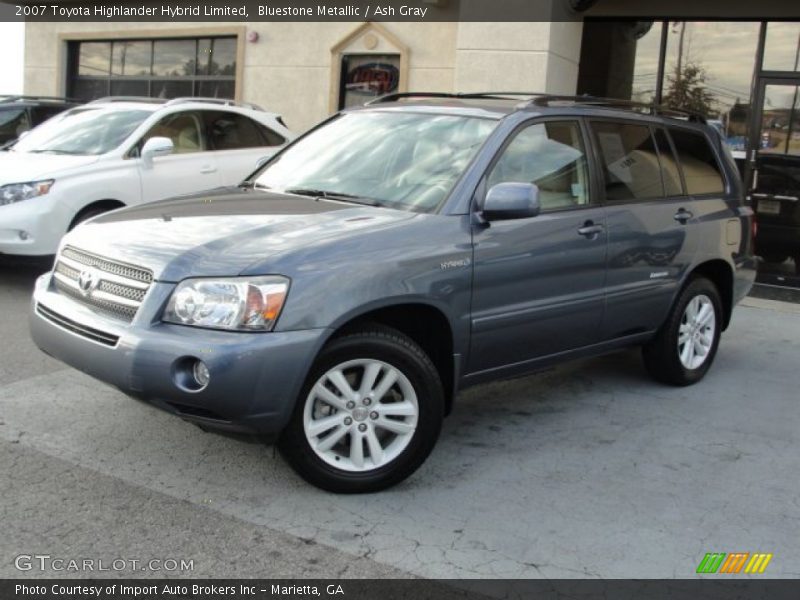 Bluestone Metallic / Ash Gray 2007 Toyota Highlander Hybrid Limited