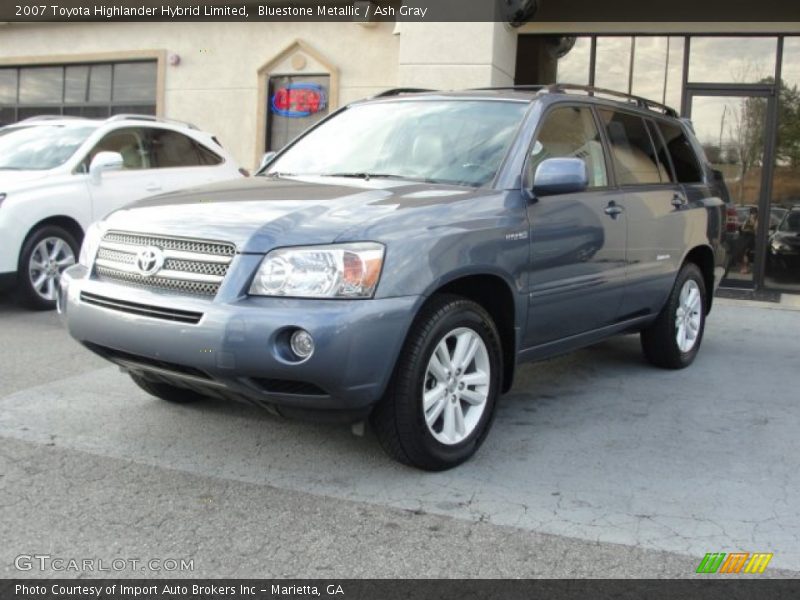 Bluestone Metallic / Ash Gray 2007 Toyota Highlander Hybrid Limited