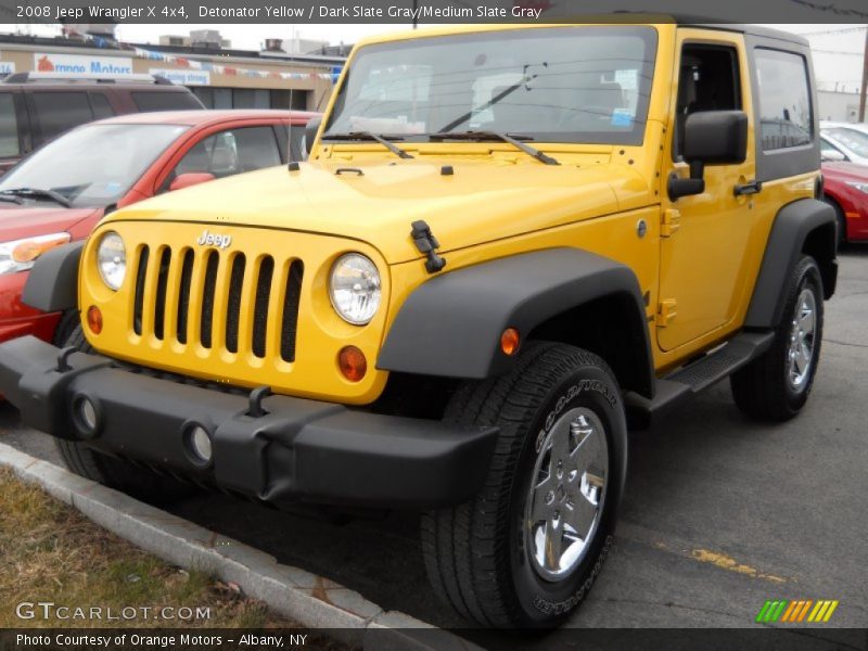 Detonator Yellow / Dark Slate Gray/Medium Slate Gray 2008 Jeep Wrangler X 4x4