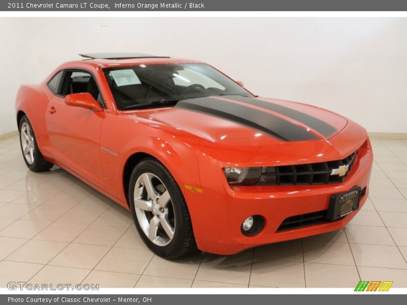Inferno Orange Metallic / Black 2011 Chevrolet Camaro LT Coupe
