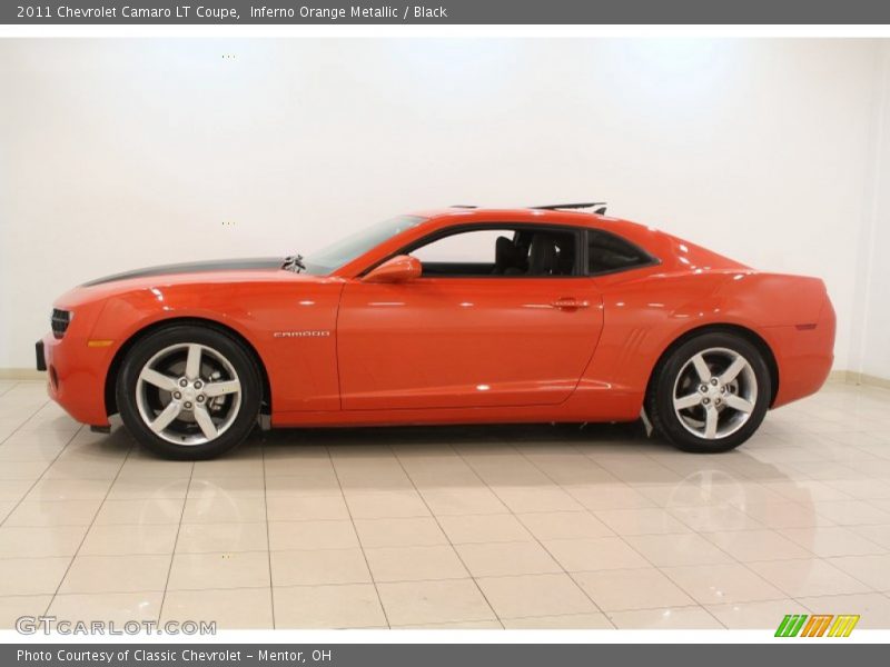 Inferno Orange Metallic / Black 2011 Chevrolet Camaro LT Coupe