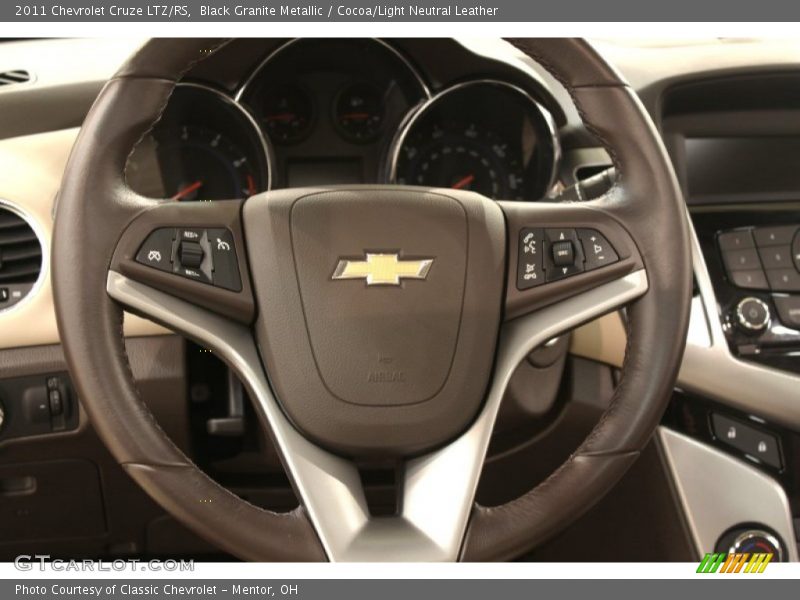 Black Granite Metallic / Cocoa/Light Neutral Leather 2011 Chevrolet Cruze LTZ/RS