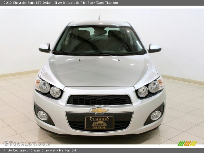 Silver Ice Metallic / Jet Black/Dark Titanium 2012 Chevrolet Sonic LTZ Sedan