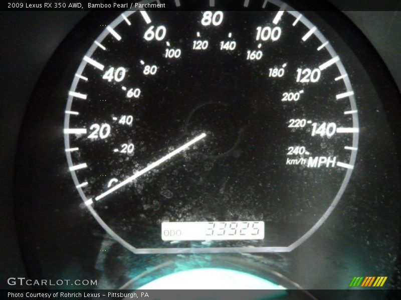 Bamboo Pearl / Parchment 2009 Lexus RX 350 AWD