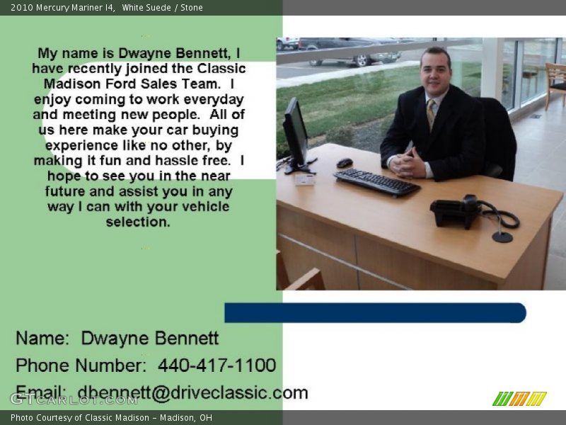 White Suede / Stone 2010 Mercury Mariner I4