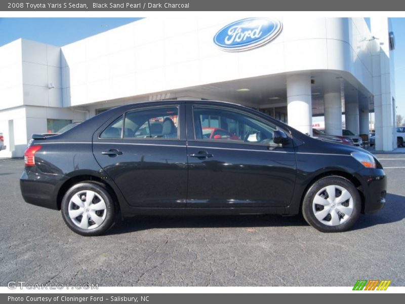 Black Sand Pearl / Dark Charcoal 2008 Toyota Yaris S Sedan