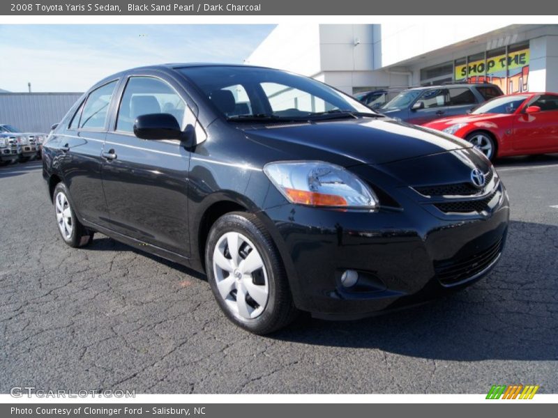 Black Sand Pearl / Dark Charcoal 2008 Toyota Yaris S Sedan