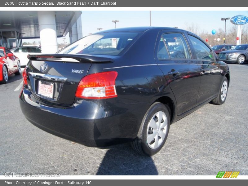 Black Sand Pearl / Dark Charcoal 2008 Toyota Yaris S Sedan
