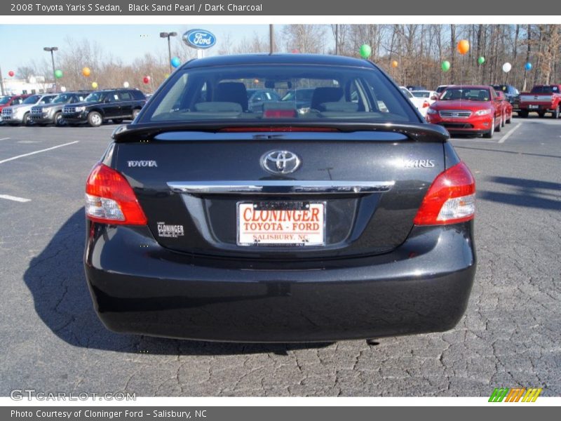 Black Sand Pearl / Dark Charcoal 2008 Toyota Yaris S Sedan