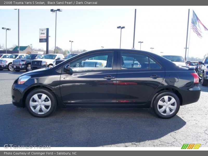 Black Sand Pearl / Dark Charcoal 2008 Toyota Yaris S Sedan