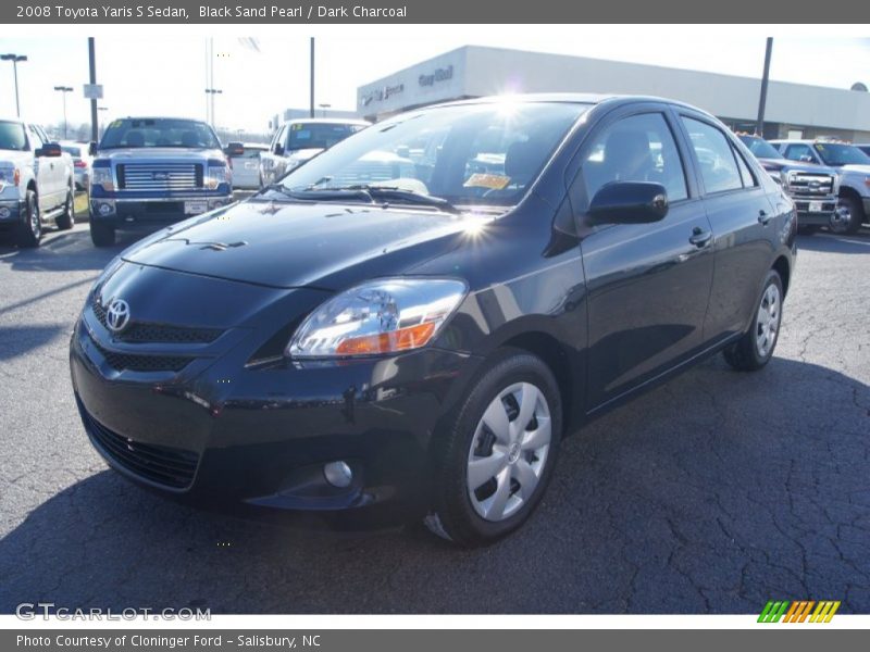 Black Sand Pearl / Dark Charcoal 2008 Toyota Yaris S Sedan
