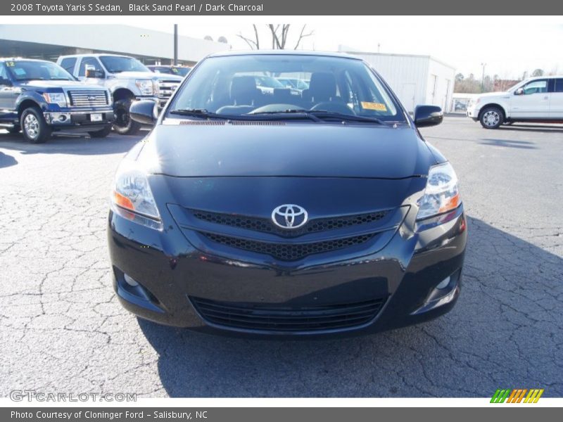 Black Sand Pearl / Dark Charcoal 2008 Toyota Yaris S Sedan