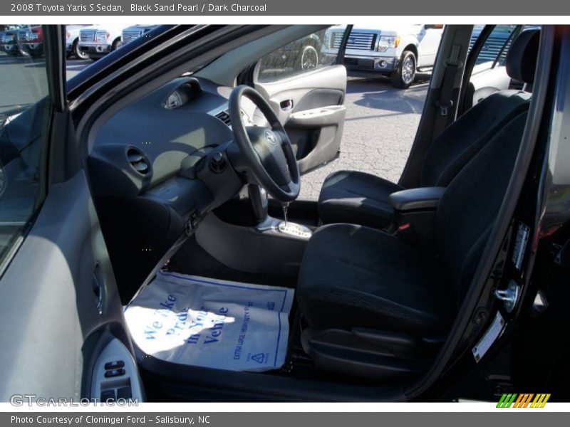 Black Sand Pearl / Dark Charcoal 2008 Toyota Yaris S Sedan