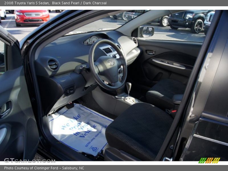 Black Sand Pearl / Dark Charcoal 2008 Toyota Yaris S Sedan