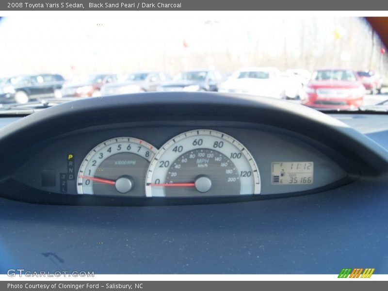 Black Sand Pearl / Dark Charcoal 2008 Toyota Yaris S Sedan