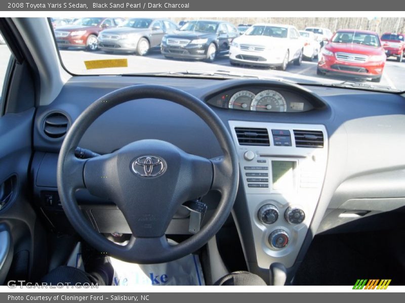 Black Sand Pearl / Dark Charcoal 2008 Toyota Yaris S Sedan