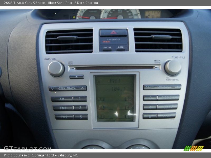 Black Sand Pearl / Dark Charcoal 2008 Toyota Yaris S Sedan