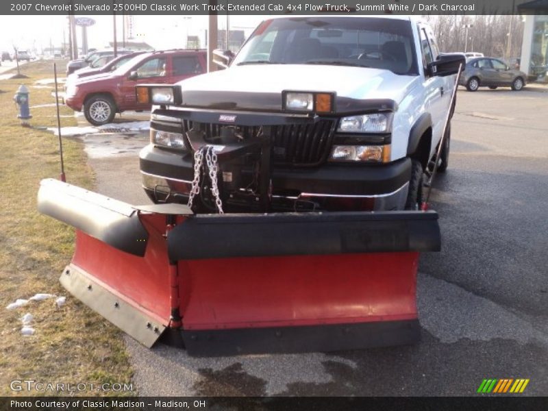 Summit White / Dark Charcoal 2007 Chevrolet Silverado 2500HD Classic Work Truck Extended Cab 4x4 Plow Truck