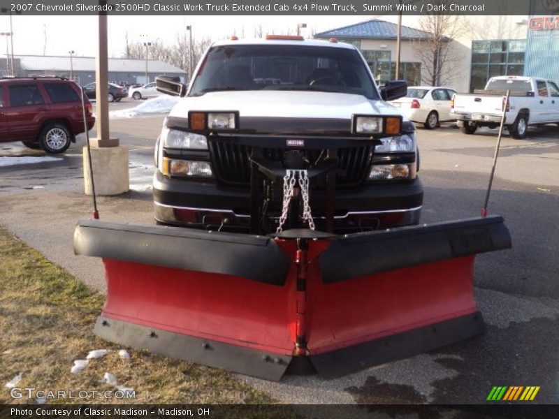 Summit White / Dark Charcoal 2007 Chevrolet Silverado 2500HD Classic Work Truck Extended Cab 4x4 Plow Truck