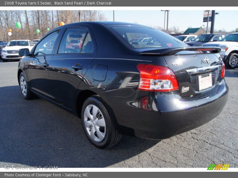 Black Sand Pearl / Dark Charcoal 2008 Toyota Yaris S Sedan