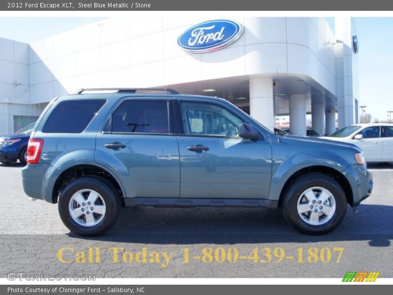 Steel Blue Metallic / Stone 2012 Ford Escape XLT