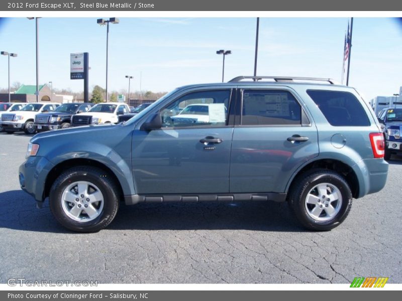 Steel Blue Metallic / Stone 2012 Ford Escape XLT