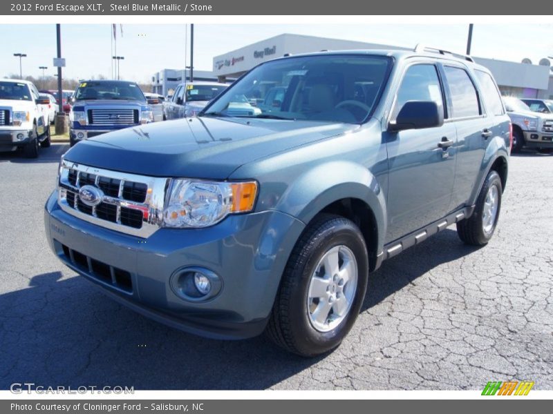 Steel Blue Metallic / Stone 2012 Ford Escape XLT