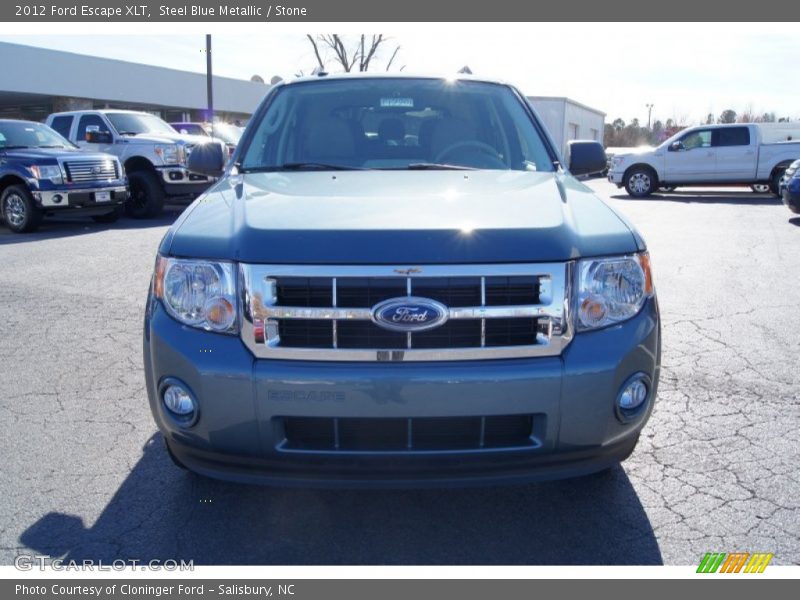 Steel Blue Metallic / Stone 2012 Ford Escape XLT
