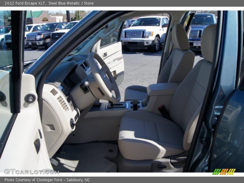 Steel Blue Metallic / Stone 2012 Ford Escape XLT