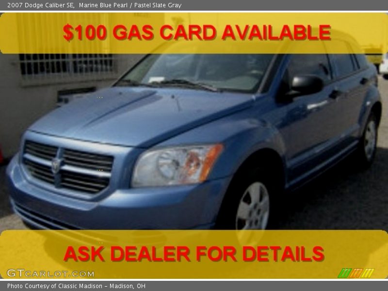 Marine Blue Pearl / Pastel Slate Gray 2007 Dodge Caliber SE