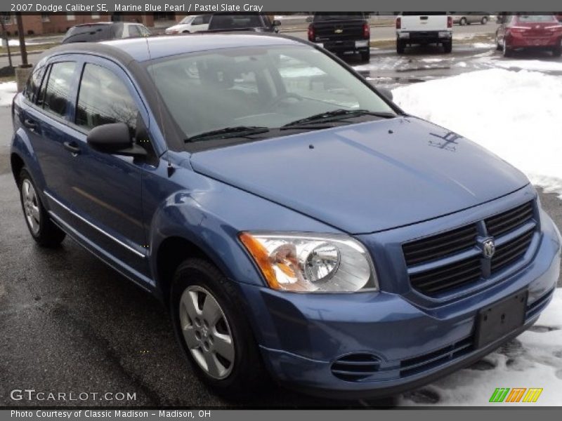 Marine Blue Pearl / Pastel Slate Gray 2007 Dodge Caliber SE