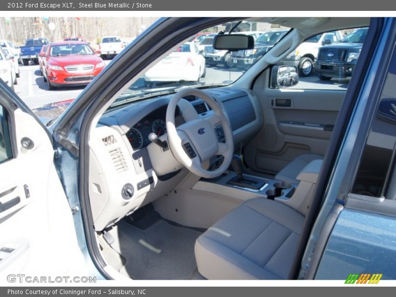 Steel Blue Metallic / Stone 2012 Ford Escape XLT