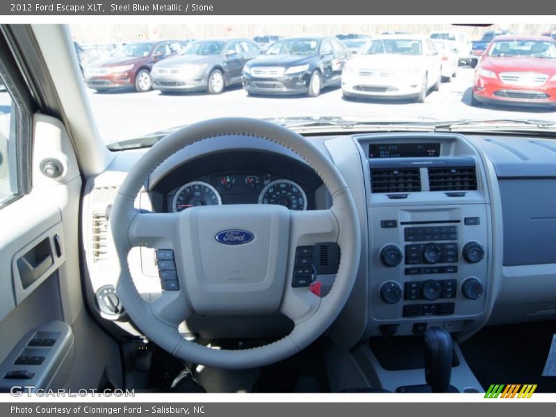Steel Blue Metallic / Stone 2012 Ford Escape XLT