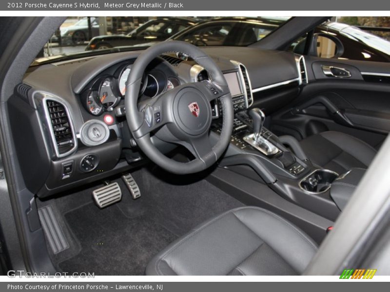 Meteor Grey Metallic / Black 2012 Porsche Cayenne S Hybrid