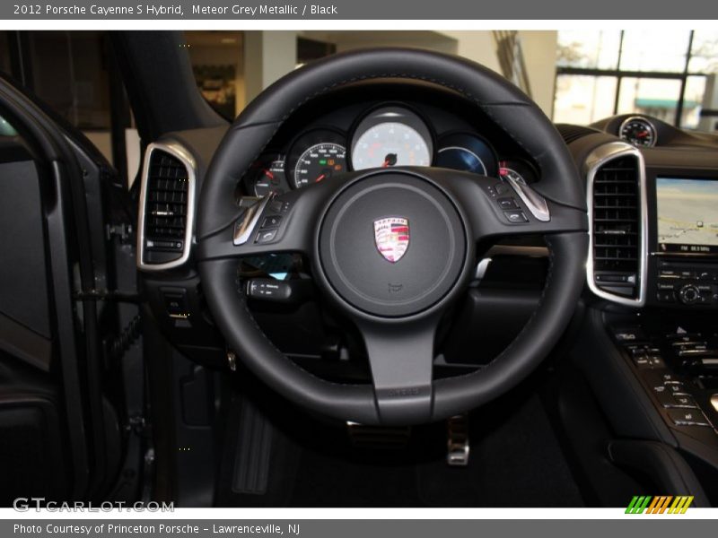 Meteor Grey Metallic / Black 2012 Porsche Cayenne S Hybrid