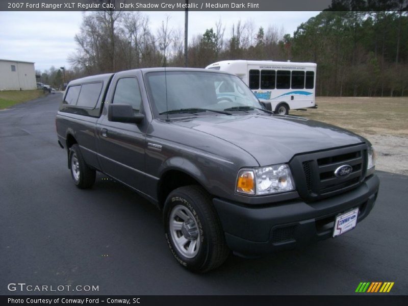 Dark Shadow Grey Metallic / Medium Dark Flint 2007 Ford Ranger XLT Regular Cab