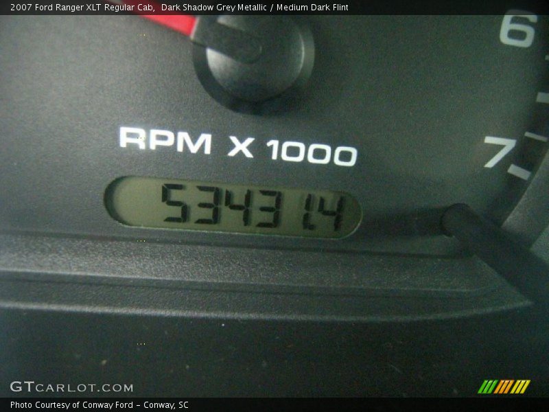 Dark Shadow Grey Metallic / Medium Dark Flint 2007 Ford Ranger XLT Regular Cab