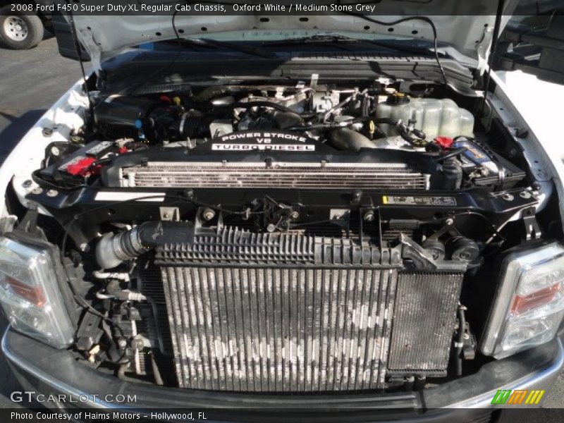 Oxford White / Medium Stone Grey 2008 Ford F450 Super Duty XL Regular Cab Chassis