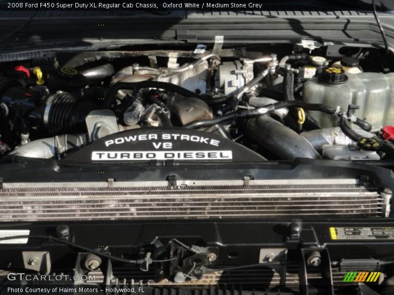 Oxford White / Medium Stone Grey 2008 Ford F450 Super Duty XL Regular Cab Chassis
