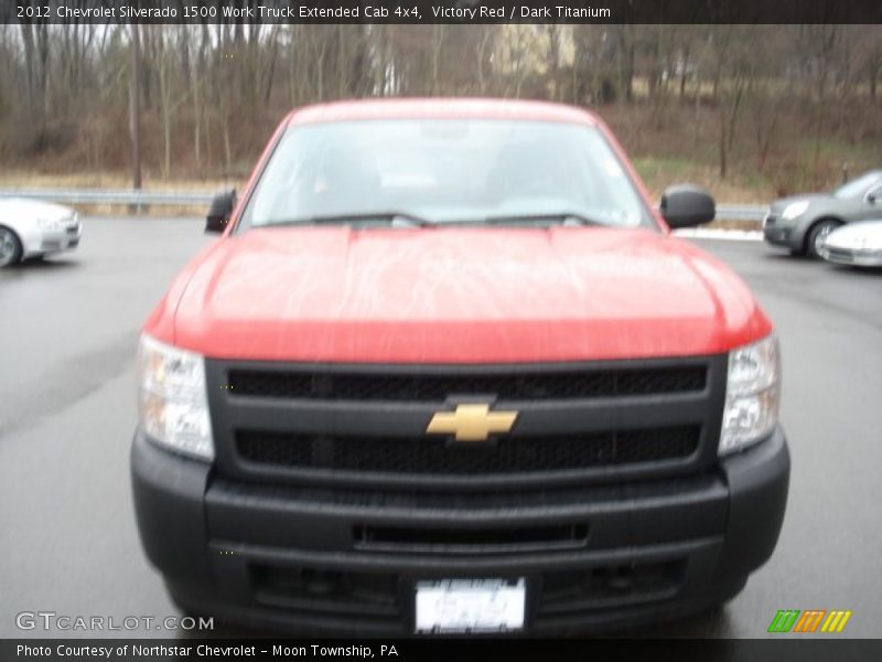 Victory Red / Dark Titanium 2012 Chevrolet Silverado 1500 Work Truck Extended Cab 4x4