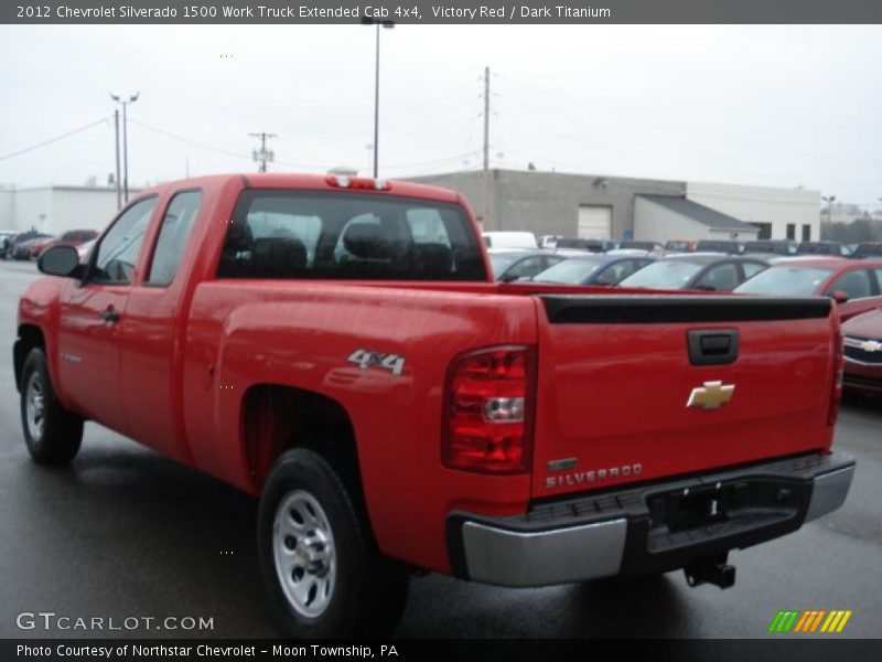 Victory Red / Dark Titanium 2012 Chevrolet Silverado 1500 Work Truck Extended Cab 4x4