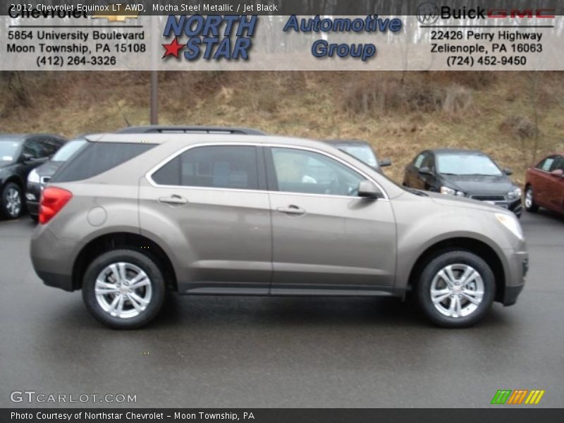 Mocha Steel Metallic / Jet Black 2012 Chevrolet Equinox LT AWD