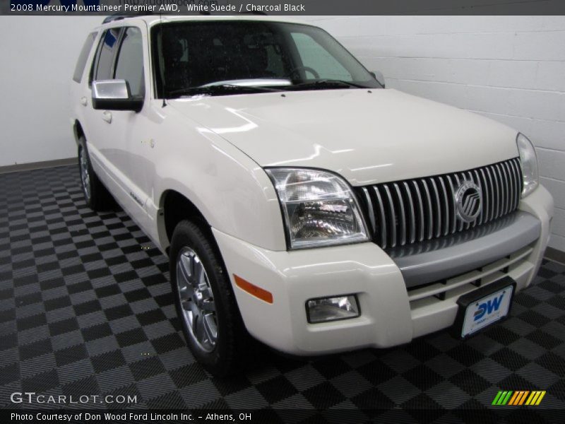 White Suede / Charcoal Black 2008 Mercury Mountaineer Premier AWD