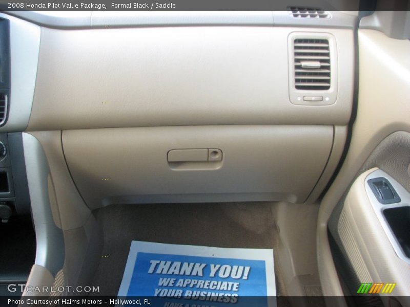 Formal Black / Saddle 2008 Honda Pilot Value Package