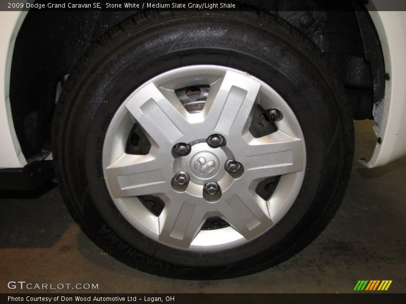 Stone White / Medium Slate Gray/Light Shale 2009 Dodge Grand Caravan SE
